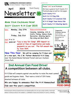 4-H Newsletter - Scott County Cooperative Extension
