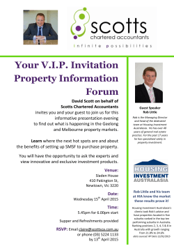 Your V.I.P. Invitation Property Information Forum
