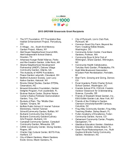 2015 GRO1000 Grassroots Recipients - Scotts Miracle-Gro