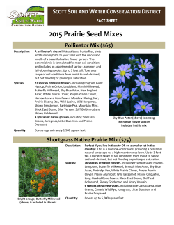 2015 Prairie Seed Mixes - Scott Soil Water Conservation District