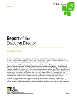 Report of the Executive Director - caut-council-meeting
