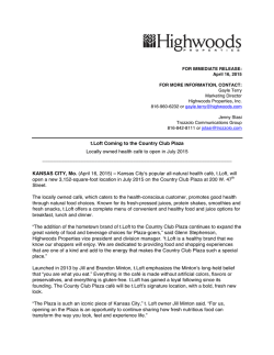 t.Loft Coming to the Country Club Plaza Locally owned health caf&Atilde;&copy;