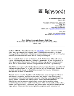 Zo&Atilde;&laquo;s Kitchen Coming to Country Club Plaza