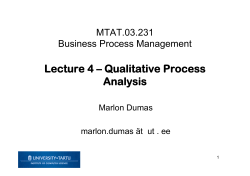 Lecture 4 â Qualitative Process Analysis