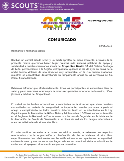 COMUNICADO - AsociaciÃ³n de Scouts de Venezuela