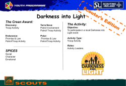 Darkness into Light â Scouter (Adult) Version