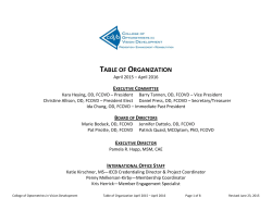 table of organization - College of Optometrists in Vision Development