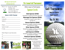 2015 YL golf flyer - Young Life South Central PA