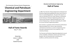 C&PE Hall of Fame - Chemical and Petroleum Engineering