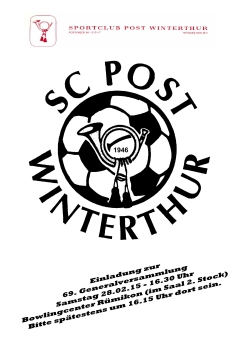 im November - SC Post Winterthur