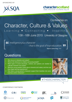 Character Scotland pre-conference information leaflet