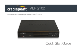 AER 2100 Quick Start Guide