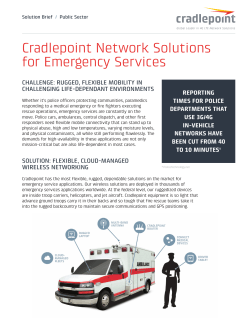 Cradlepoint Network Solutions for Emergency Services