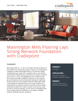 Mannington Mills Flooring Lays Strong Network