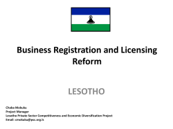 02 Business Registration and Licensing Reform