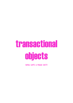 Transactional Objects Book.