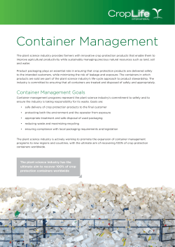 Container Management Fact Sheet