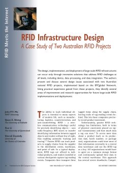 RFID Infrastructure Design - School of Computer Science