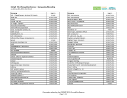 2015 Companies in Attendance - Council of Supply Chain