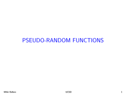 PSEUDO-RANDOM FUNCTIONS