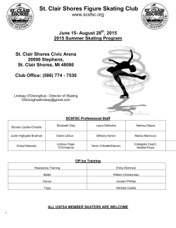 the 2015 Summer Season - St Clair Shores Figure Skating Club