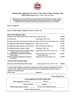 Membership Application for the St. Clair Shores Figure Skating Club