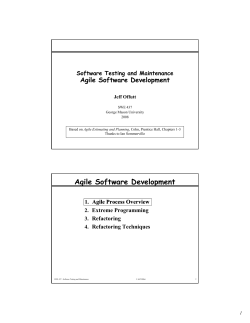 Agile Software - George Mason University Department of Computer