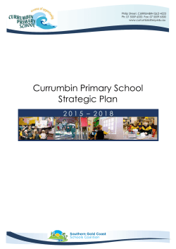 Strategic Plan 2015 â 2018 - Currumbin State School