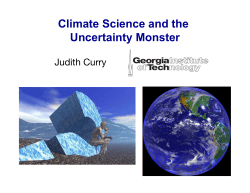 climate science and the uncertainty monster