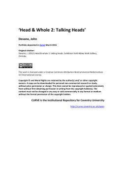 `Head & Whole 2: Talking Heads` - Curve