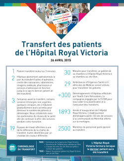 Transfert des patients de l`HÃ´pital Royal Victoria 26 AVRIL 2015