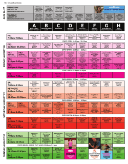 schedule - SCW Fitness Education