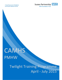 Twillight Training Programme April - July 2015