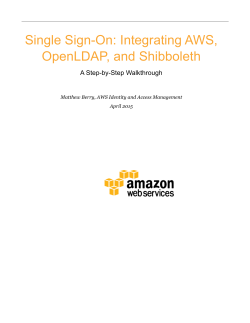 Single Sign-On: Integrating AWS, OpenLDAP, and Shibboleth