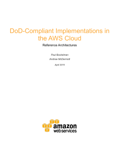 DoD-Compliant Implementations in the AWS Cloud