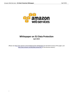 Whitepaper on EU Data Protection