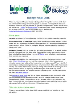 Biology Week 2015