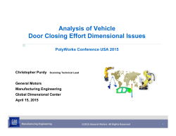 Analysis of Vehicle Door Closing Effort Dimensional Issues