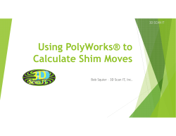 Using PolyWorksÂ® to Calculate Shim Moves
