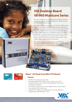 VIA Desktop Board VE-900 Multicore Series