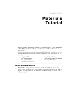 Applying Materials & Textures