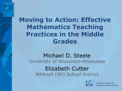 Moving to Action: Effective Mathematics Teaching Practices in the