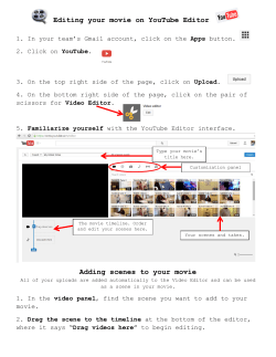Editing your movie on YouTube Editor Adding scenes to your movie