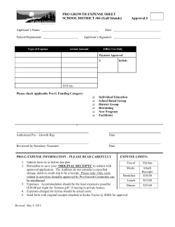 Professional Growth Expense Form