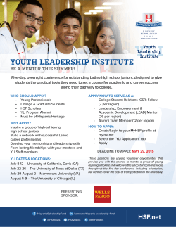 HSF.net YOUTH LEADERSHIP INSTITUTE