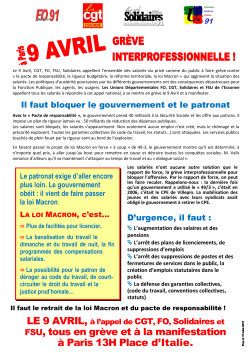 Tract Intersyndical Essonne 9 Avril 2015