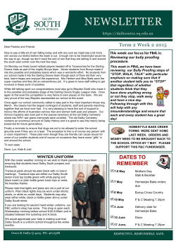 newsletter-2015-04-30 - Dalby South State School