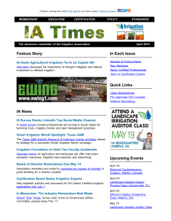 IATimes_April2015 - Dallas Irrigation Association