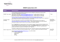WMSMP March 2015 Bulletin