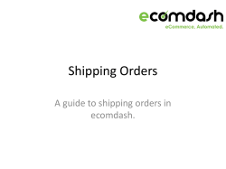 Shipping Orders